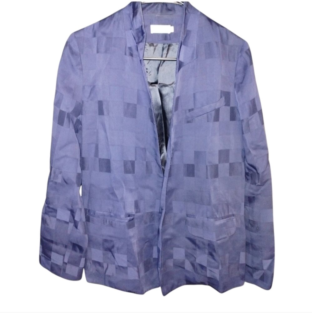 Roseanna blazer, blue checkered, size 38, super soft fabric, 100% Viscose